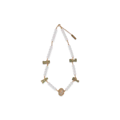 A BATHING APE Bape Pearl Necklace "White"