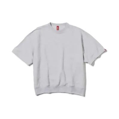 LOOPWHEELER x BEAMS JAPAN Short Sleeve Crew Sweatshirts "Gray"