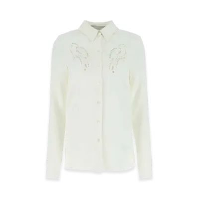STELLA McCARTNEY Women's Stretch Viscose Shirt "White/Ivory"