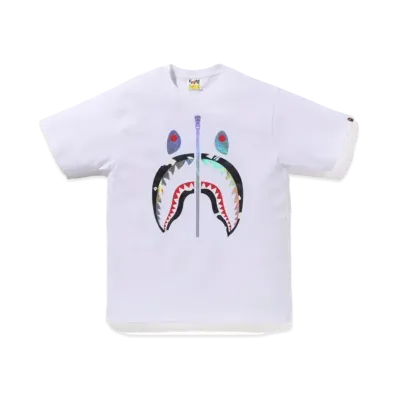 A BATHING APE Shark Tee "White/Black"