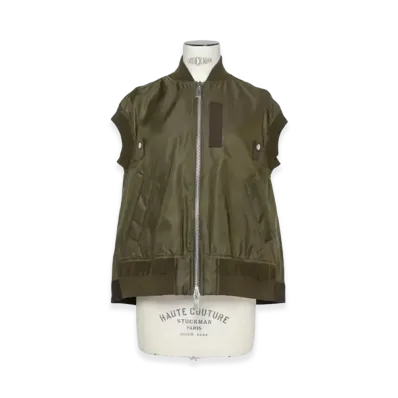 sacai Nylon Twill Vest "Olive"