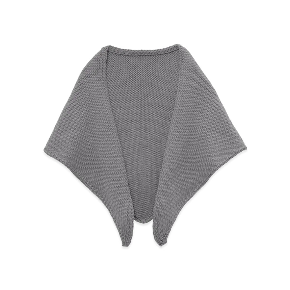 Graphpaper Soft Wool Triangle Stole "Stone Gray"
