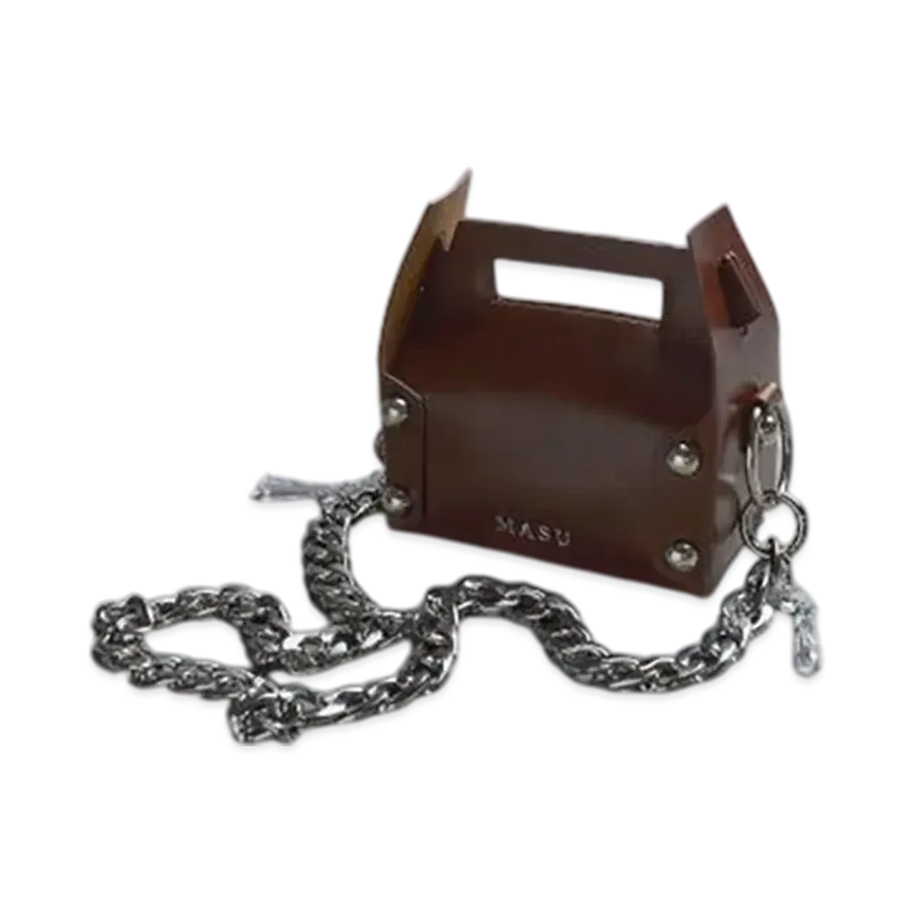 MASU Leather Cake Bag Mini "Brown"