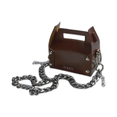 MASU Leather Cake Bag Mini "Brown"