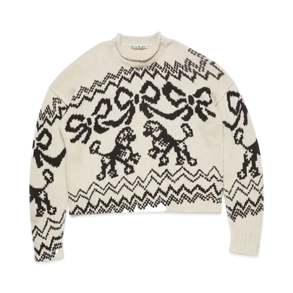Acne Studios Jacquard Sweater "White/Black"