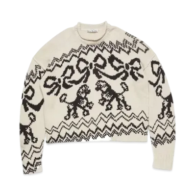 Acne Studios Jacquard Sweater "White/Black"