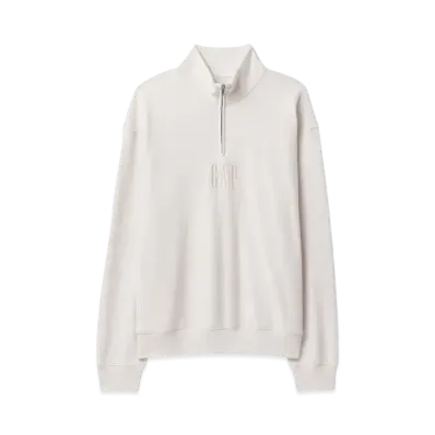 GAP Vintage Soft Half Zip Up Sweat Trainer "Curl Stone"