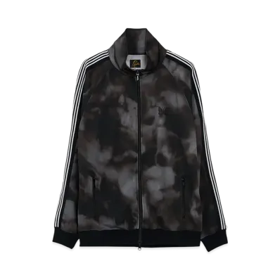 NEEDLES x STUDIOUS Exclusive Track Jacket - Poly Smooth - Printed Tie Dye "Black"