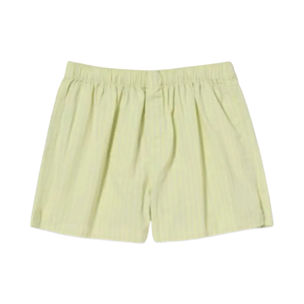 AURALEE x Tekla Boxer Shorts "Light Moss Stripes"