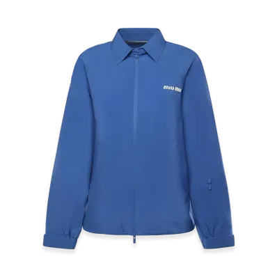 MIU MIU Women's Tech Canvas Windbreaker "Lightblue"