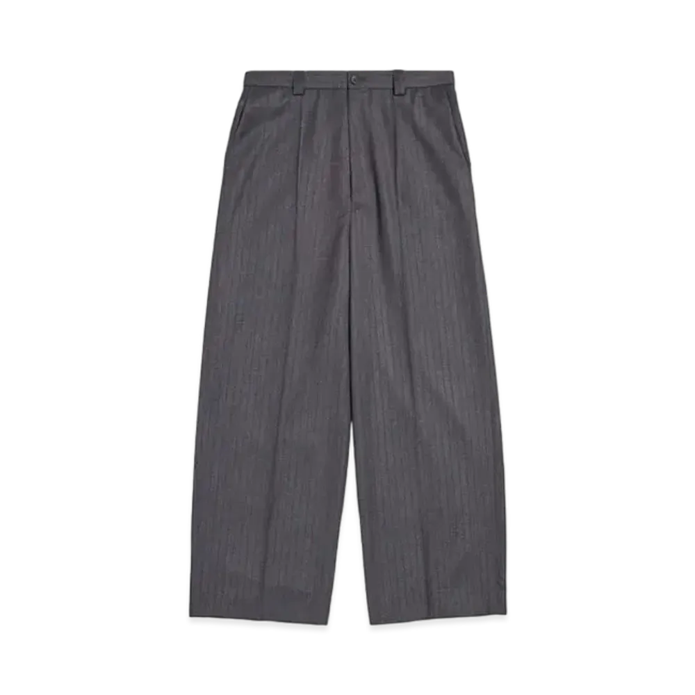 BALENCIAGA Loose Tailored Pants "Grey/Red"