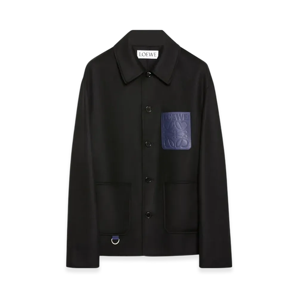 LOEWE Workwear Jacket in Wool and Cashmere "Black"
