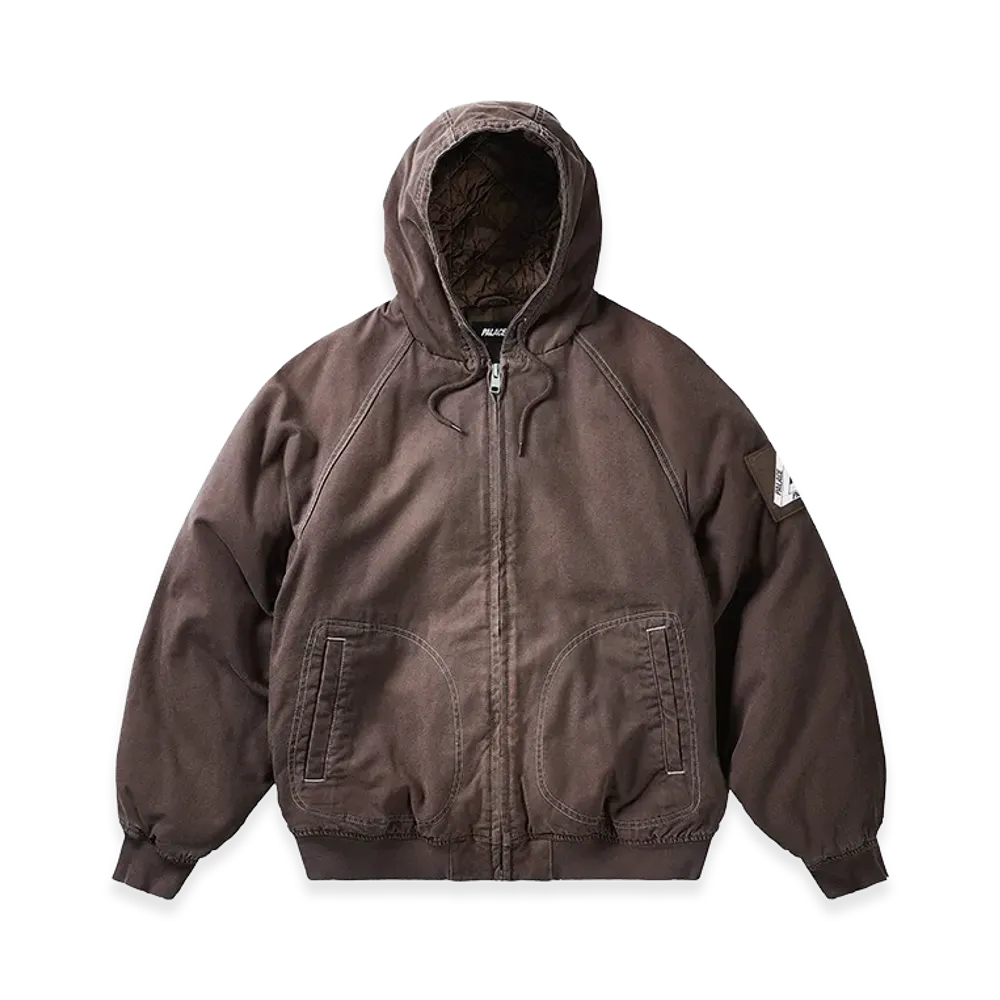 PALACE 10 OZ Hooded Canvas Jacket "Brown"