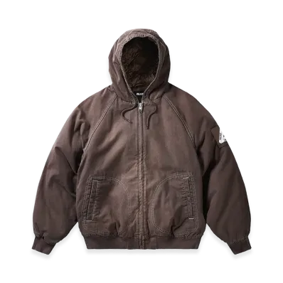 PALACE 10 OZ Hooded Canvas Jacket "Brown"