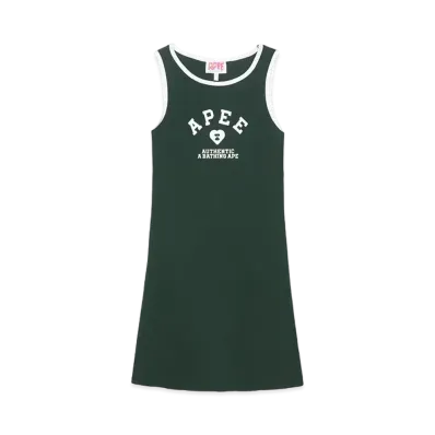 A BATHING APE Graphic Raglan Mini Dress "Gray"