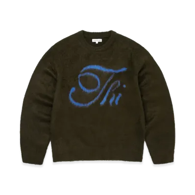 thisisneverthat THI Logo knit Sweater "Dark Olive"