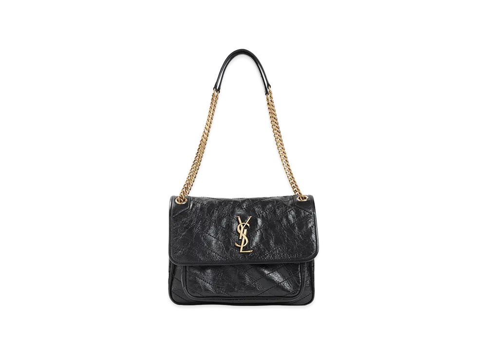 Saint Laurent Women's Niki Medium Soft Bag In Vintage Leather "Black"