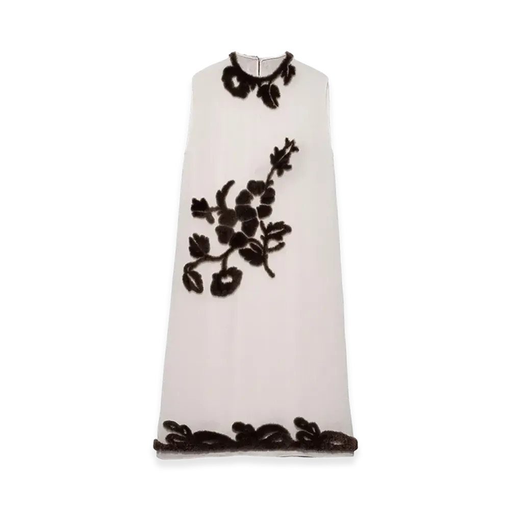PRADA Women's Georgette Dress "Brown"