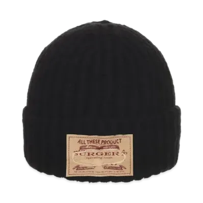 SURGERY Paper Logo Tab Beanie "Black"