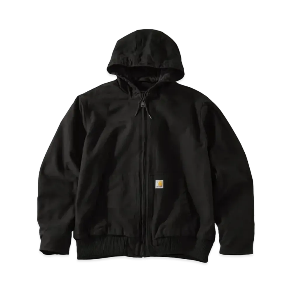 Carhartt Wip Quilted Liner Duck Hooded Jacket "Black"