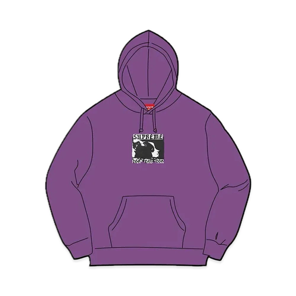 Supreme Dog Eat Dog Hooded Sweatshirt "Purple"