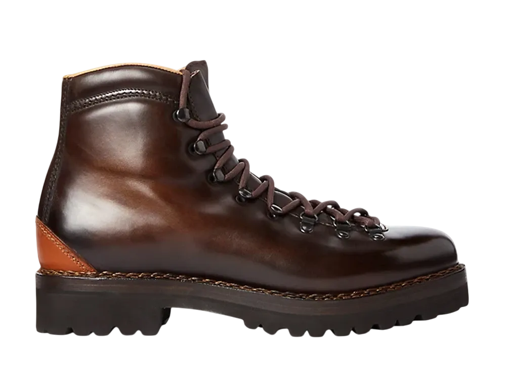Ralph Lauren Purple Label Darrow Calfskin Boot "Dark Brown"
