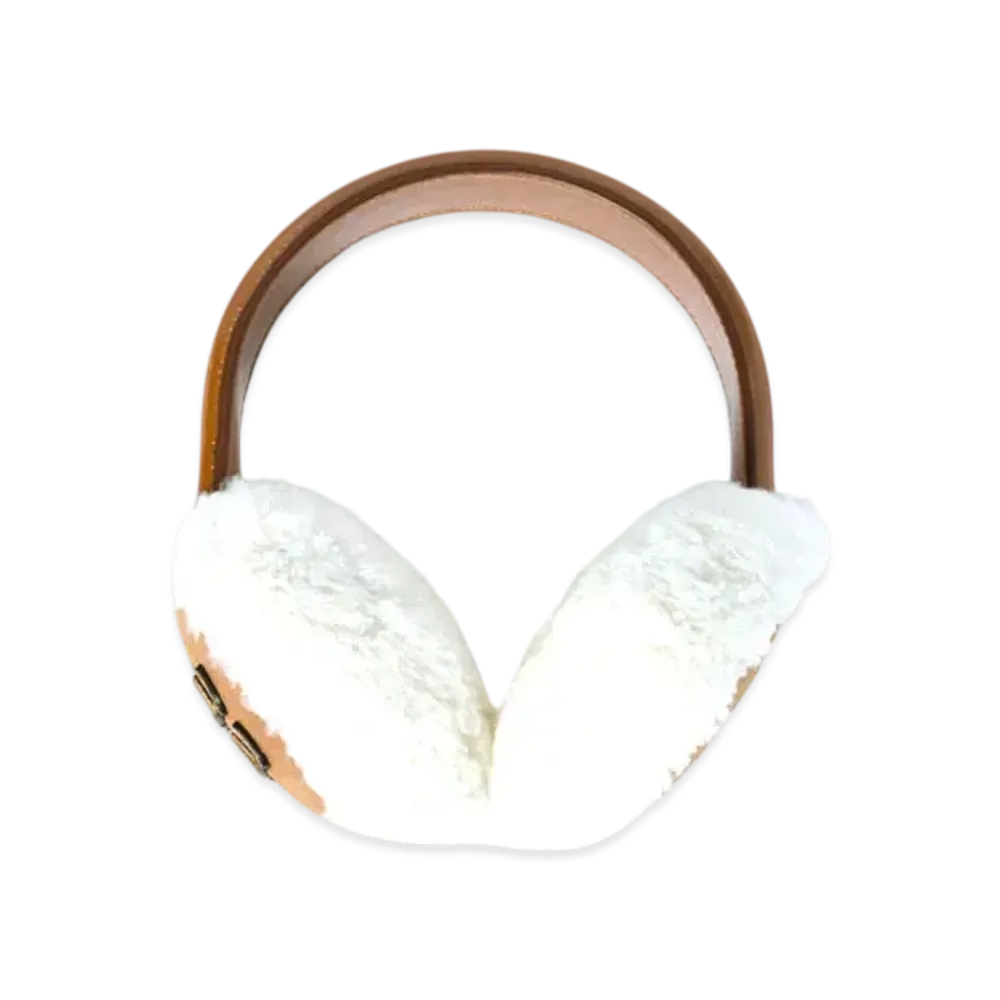 MIUMIU Shearling Earmuffs "Cognac/Natural"