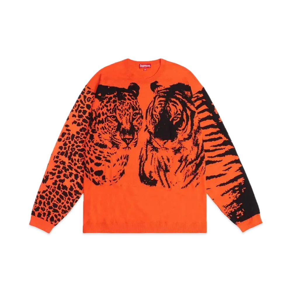 Supreme Big Cats Jacquard L/S Top "Orange"