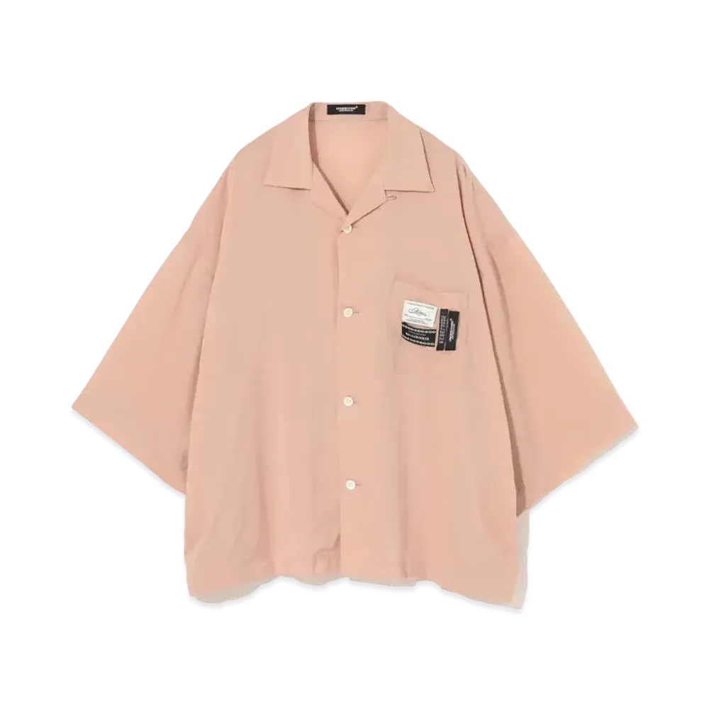 UNDERCOVER Rayon Open Collar Big Shirt "Pink Beige"