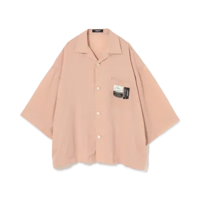 UNDERCOVER Rayon Open Collar Big Shirt "Pink Beige"