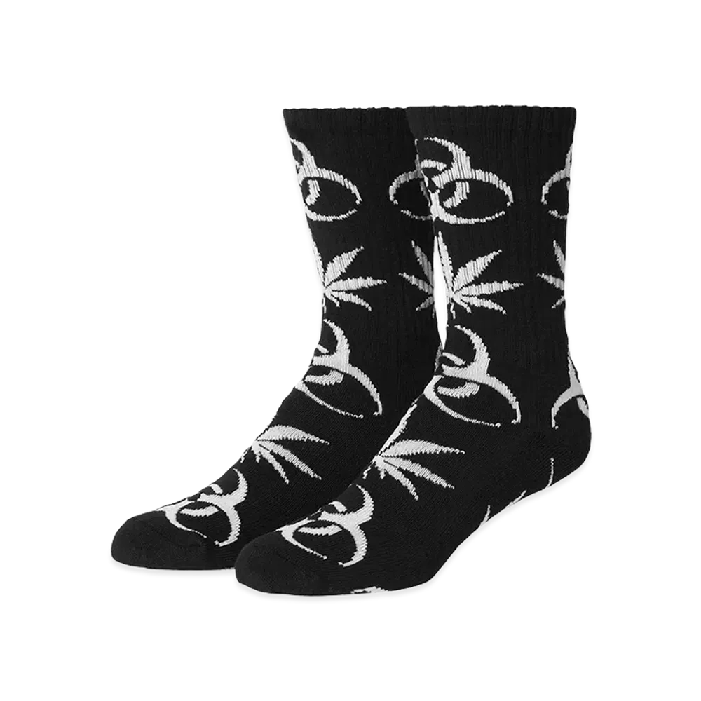 HUF Sector Plantlife Socks "Black"