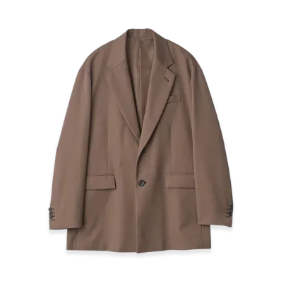 ssstein Oversized Single Breasted Long Jacket "Dark Beige"