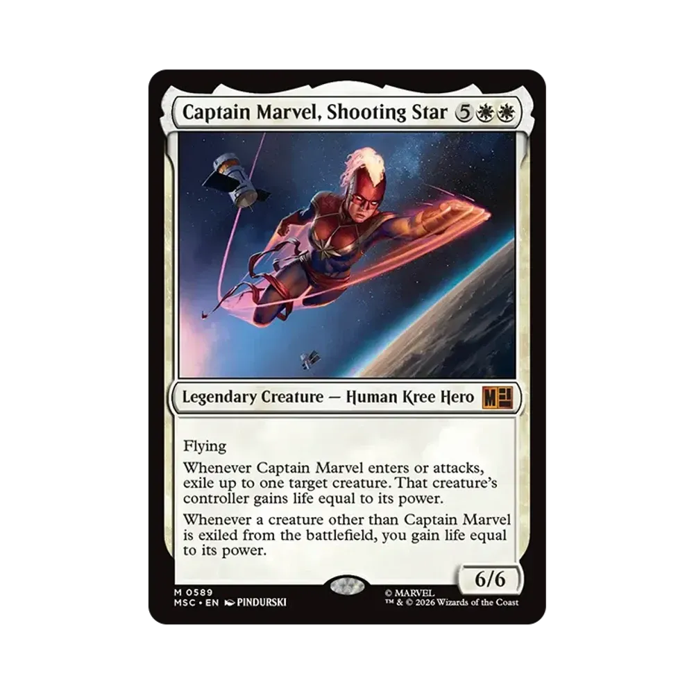 流れ星、キャプテン・マーベル M :フォイル [MSC 0589]【英語版】(コレクター・ブースター「マーベル スーパー・ヒーローズ」)