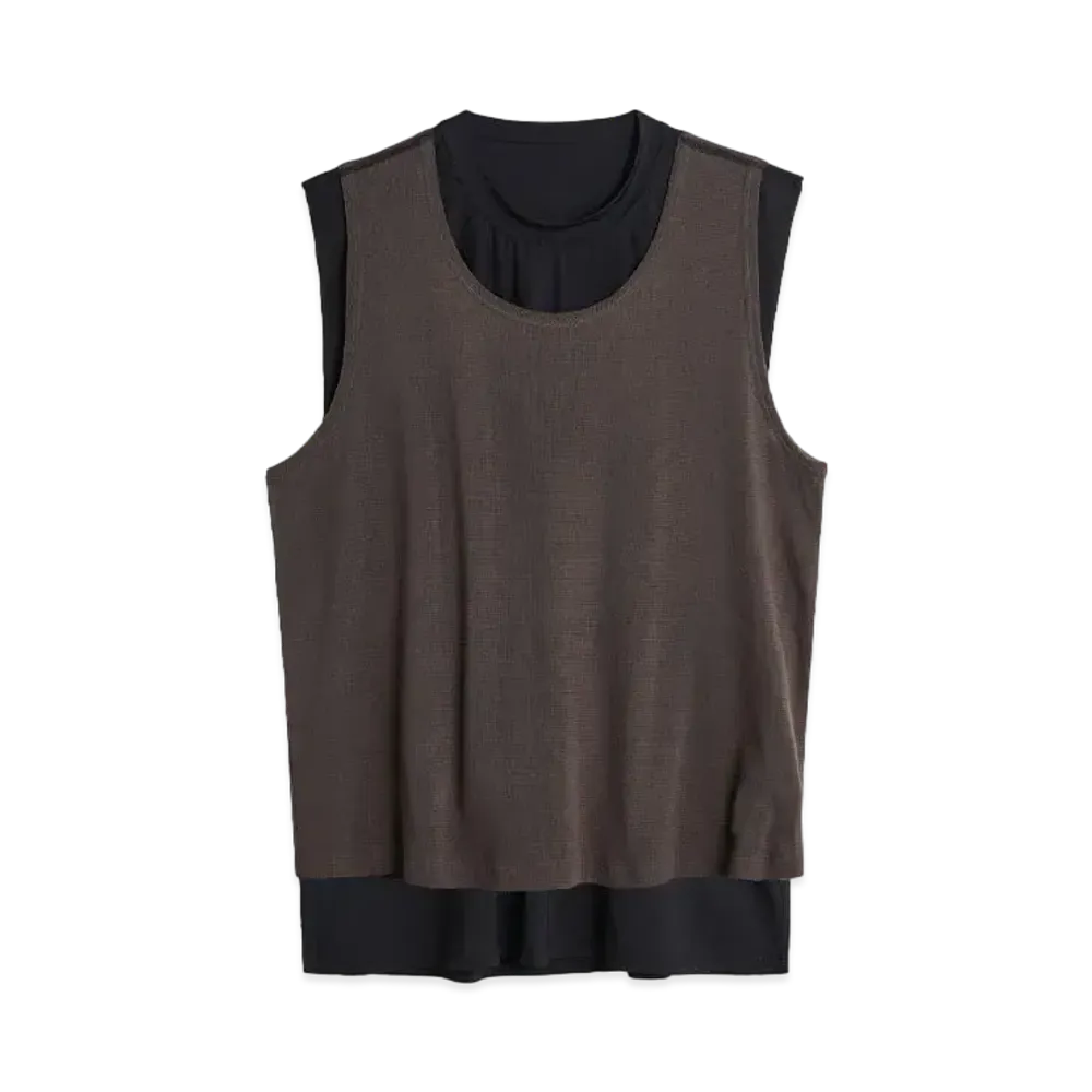 OUR LEGACY Reversible Gravity Tank "Black/Antique Chocolate"