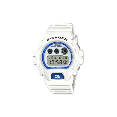 Casio G-Shock DW-6900 Hidden Glow Series Digital M Watch "White/Blue"