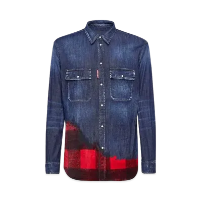 Dsquared2 Canadian Jack Wash Relax Dan Shirt "Navy"