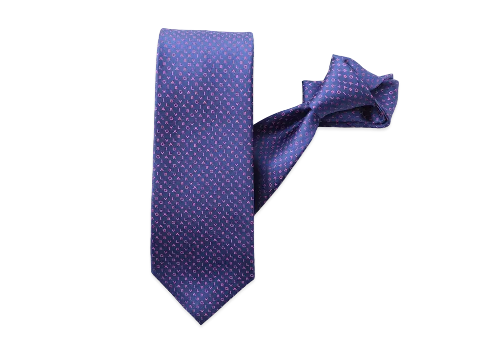 BVLGARI Logomania Tie "Blue"