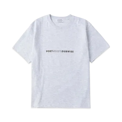 POET MEETS DUBWISE PMD Logo Row T-Shirt "Ash Grey"