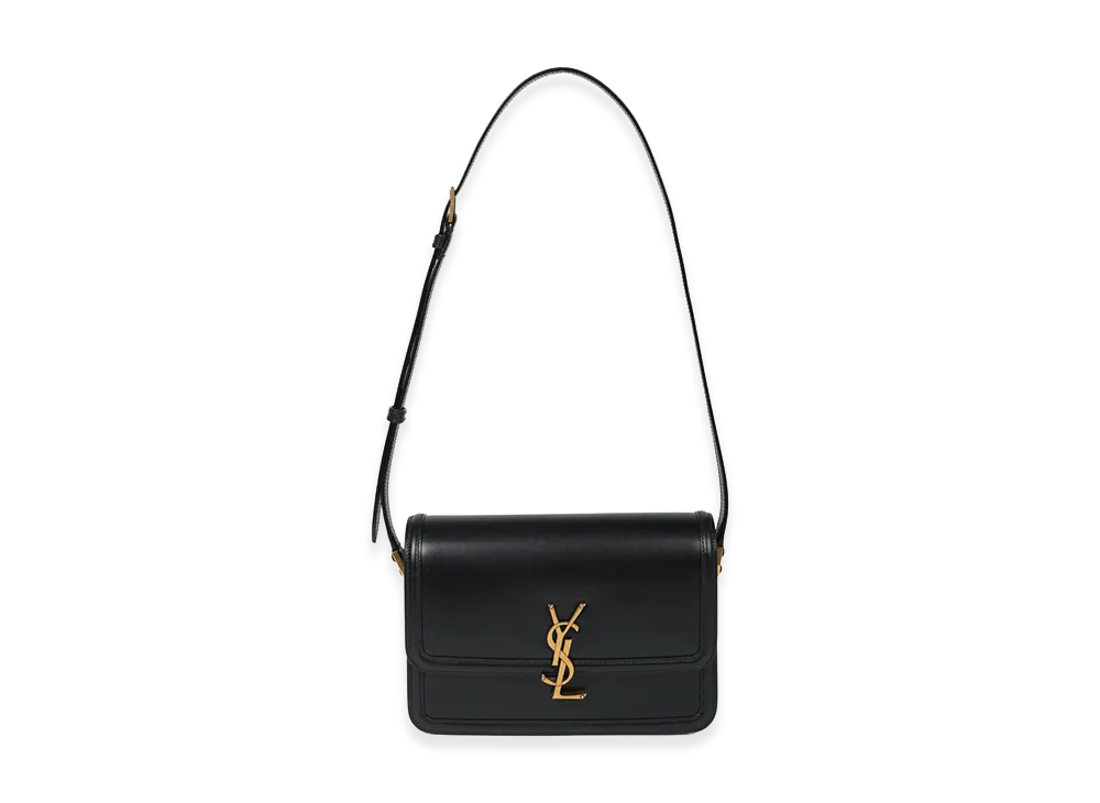 Saint Laurent Women's Leather Medium Solferino Crossbody Bag "Black"