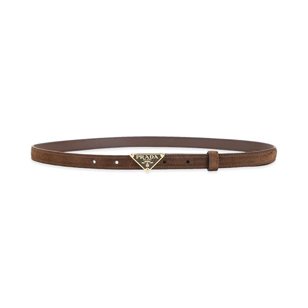PRADA Women's Suede Belt "Brown"