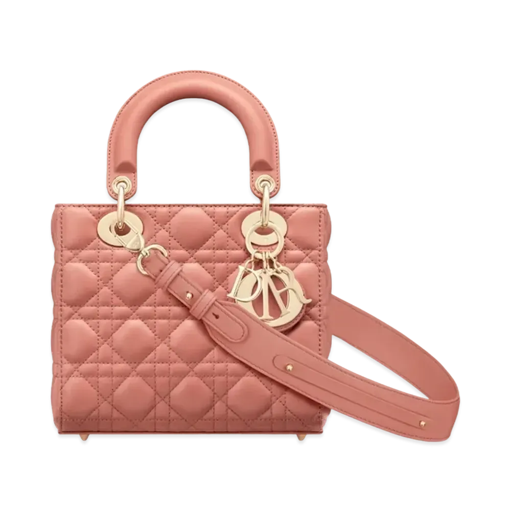 Dior Small Lady Bag My ABCDior Cannage Lambskin "Ethereal Pink"