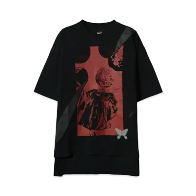 P.A.M. FLOATING WEEDS OVERSIZED TOP "BLACK WASH"