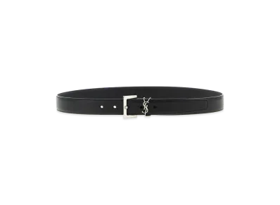 Saint Laurent Women's Monogram Belt "Black"