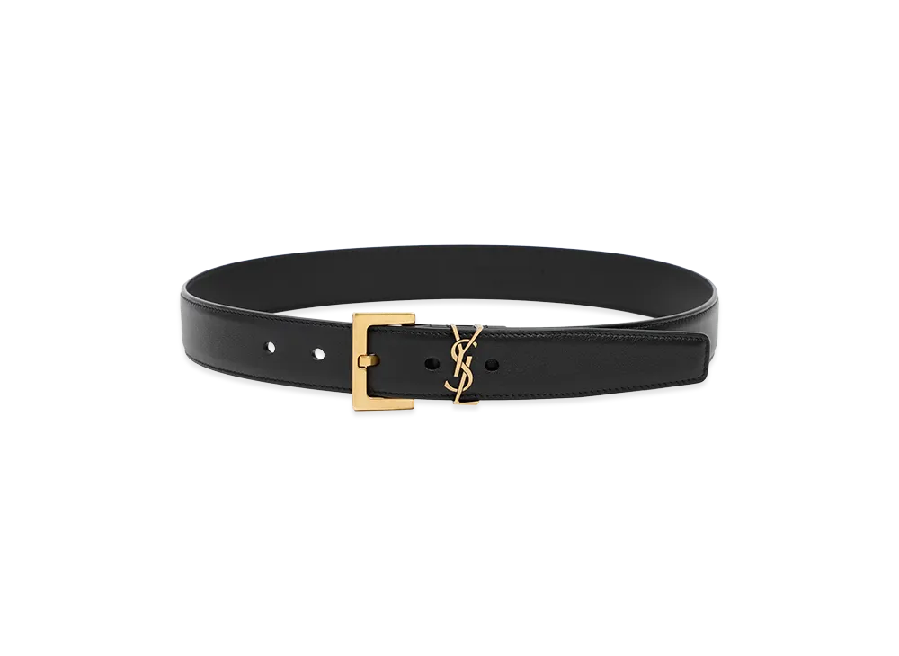 Saint Laurent Women's "Ysl" Buckle Belt "Black"