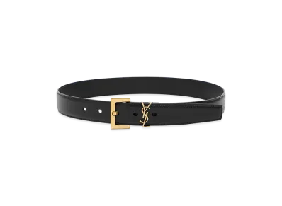 Saint Laurent Women's "Ysl" Buckle Belt "Black"