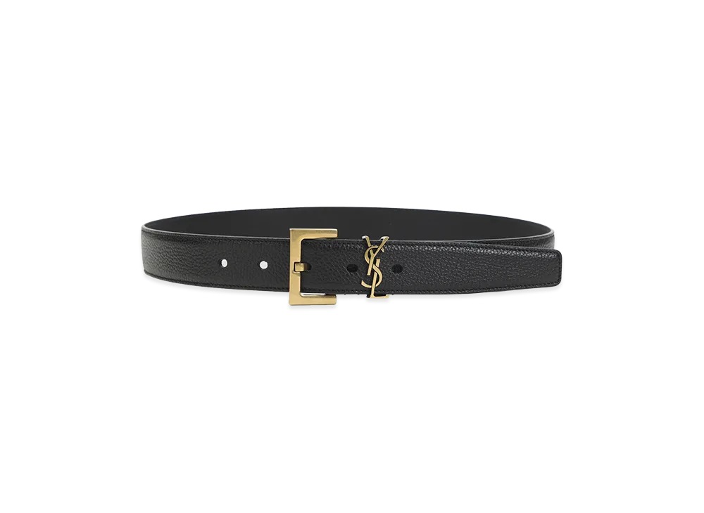 Saint Laurent Women's "Ysl" Buckle Belt "Black"