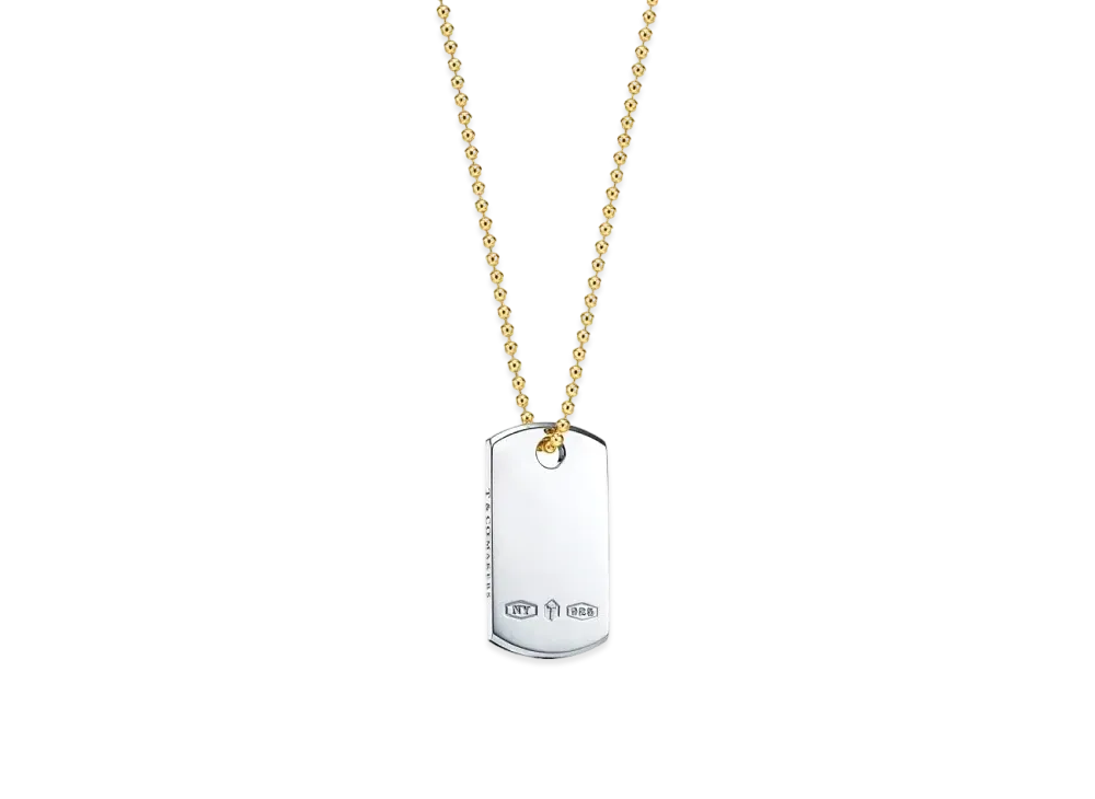 Tiffany & Co. 1837 Makers I.D. Tag Pendant "Silver/Gold"