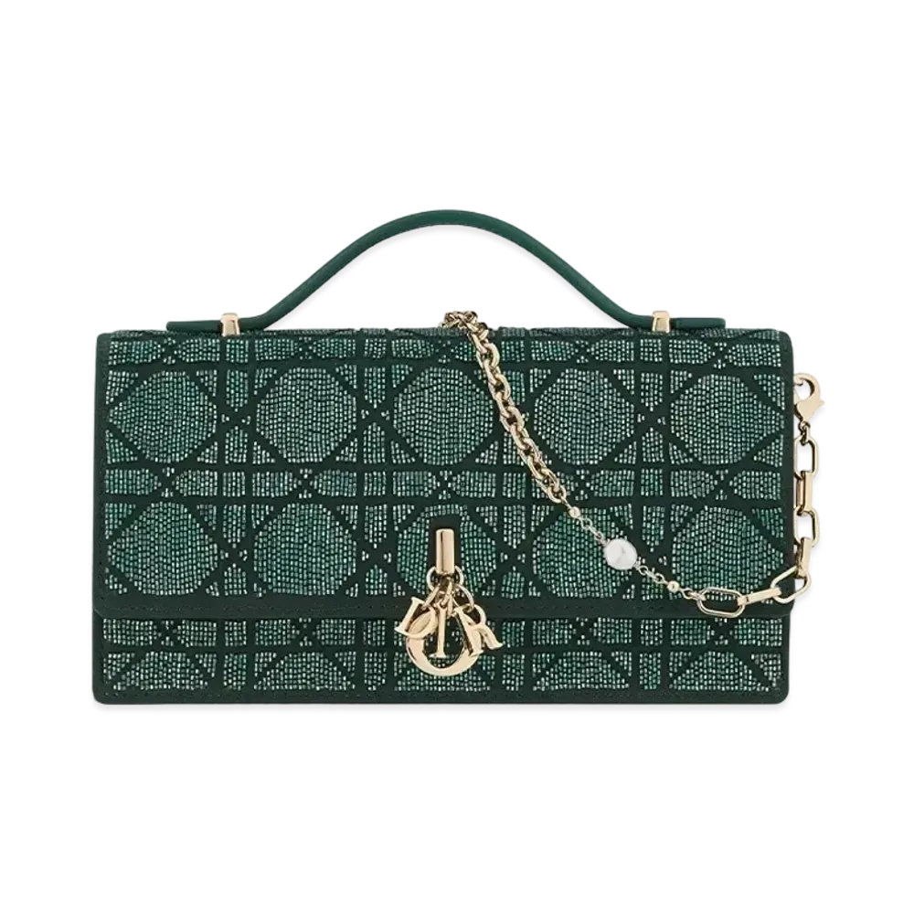 Dior Miss Mini Bag Micropearl "Pine Green"