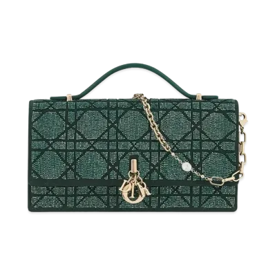 Dior Miss Mini Bag Micropearl "Pine Green"