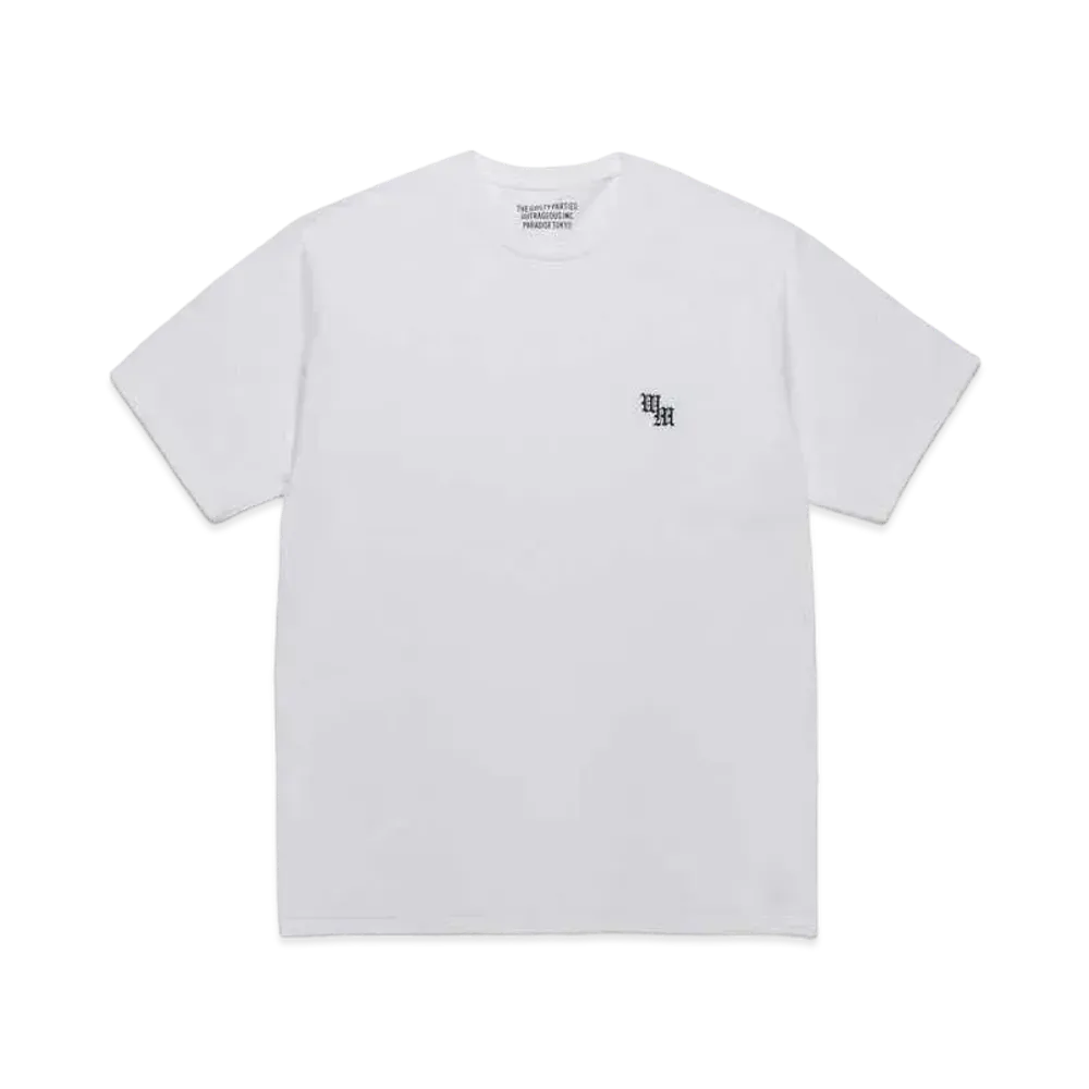 WACKO MARIA Embroidery Crew Neck T-Shirt "White"